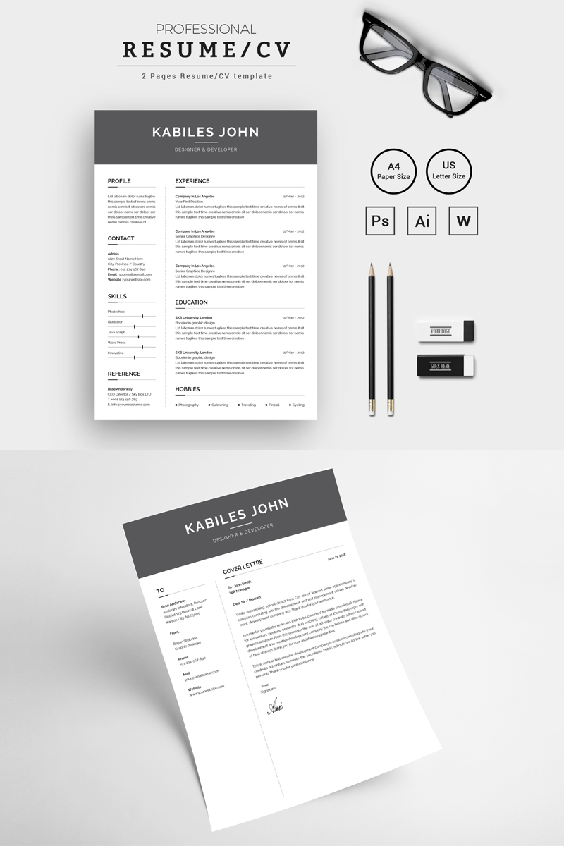 Kabiles John Designer & Developer Resume Template