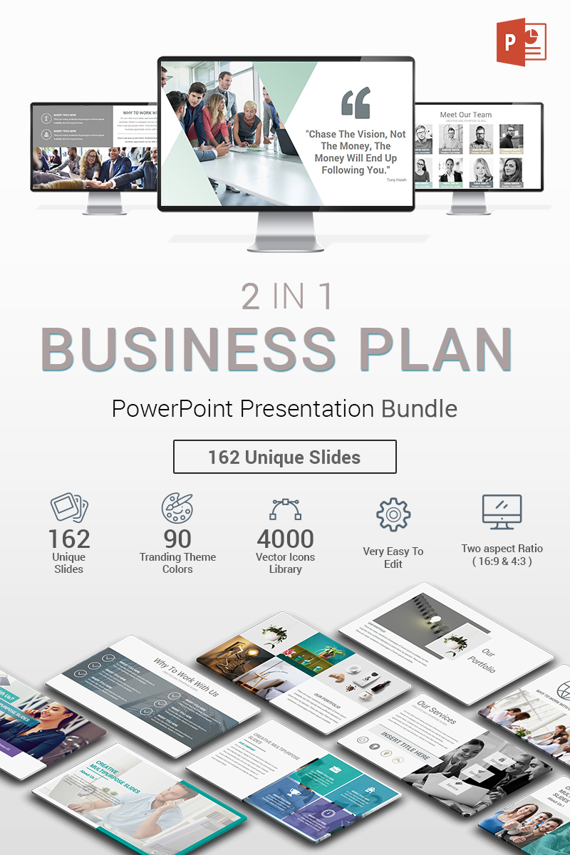 Business Plan  2 in 1 PowerPoint template