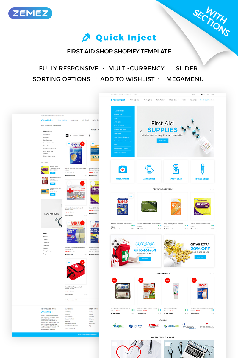 Quick Inject - First Aid Supplies Shopify Theme
