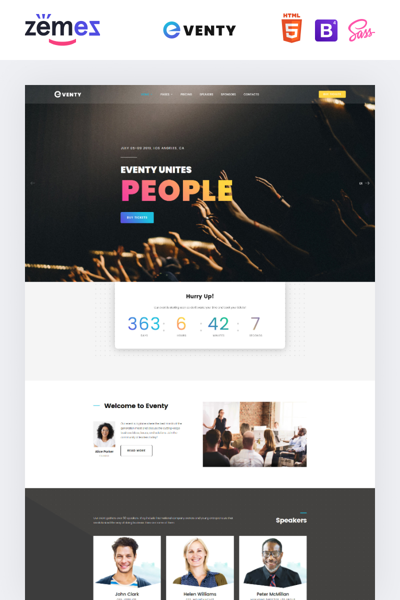 Eventy - Nice Public Event Multipurpose HTML Website Template