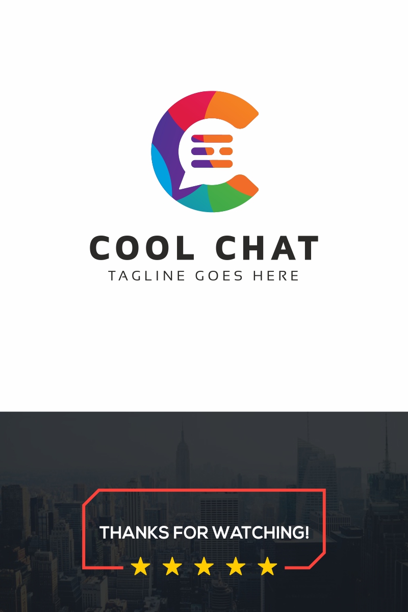 Cool Chat C Letter Logo Template