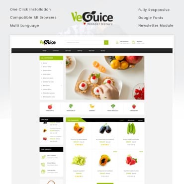 Grocery Food OpenCart Templates 72053