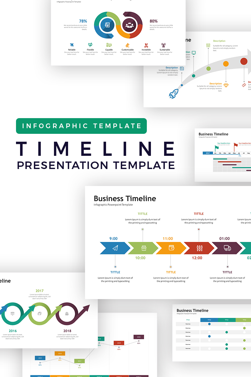 Timeline  - Infographic Presentation PowerPoint template