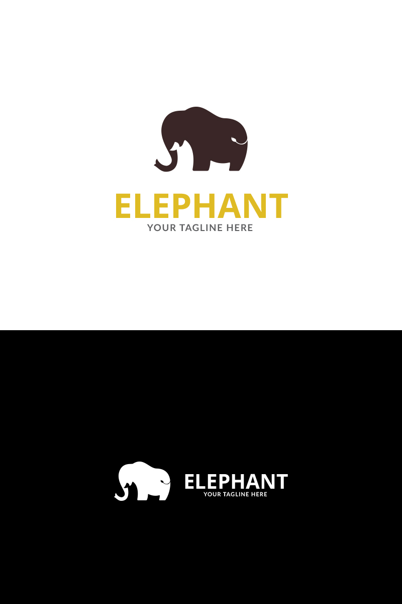 Elephant Art Design Logo Template