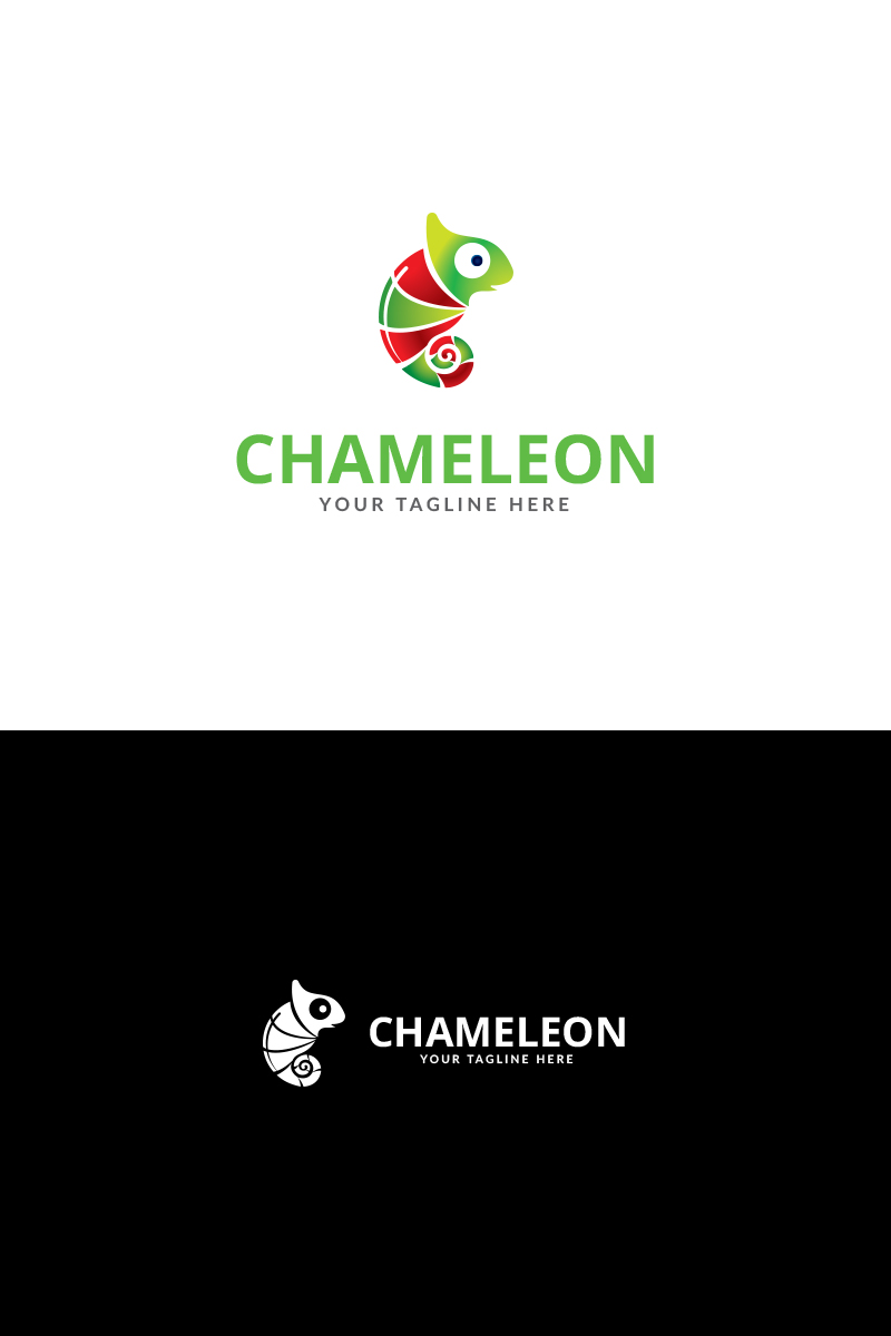 Modern Chameleon Logo Template