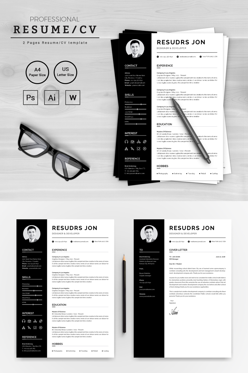 Resudrs Jon Designer & Developer Resume Template