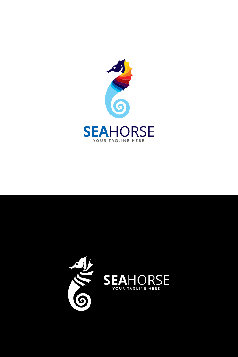 Sea Horse Logo Template