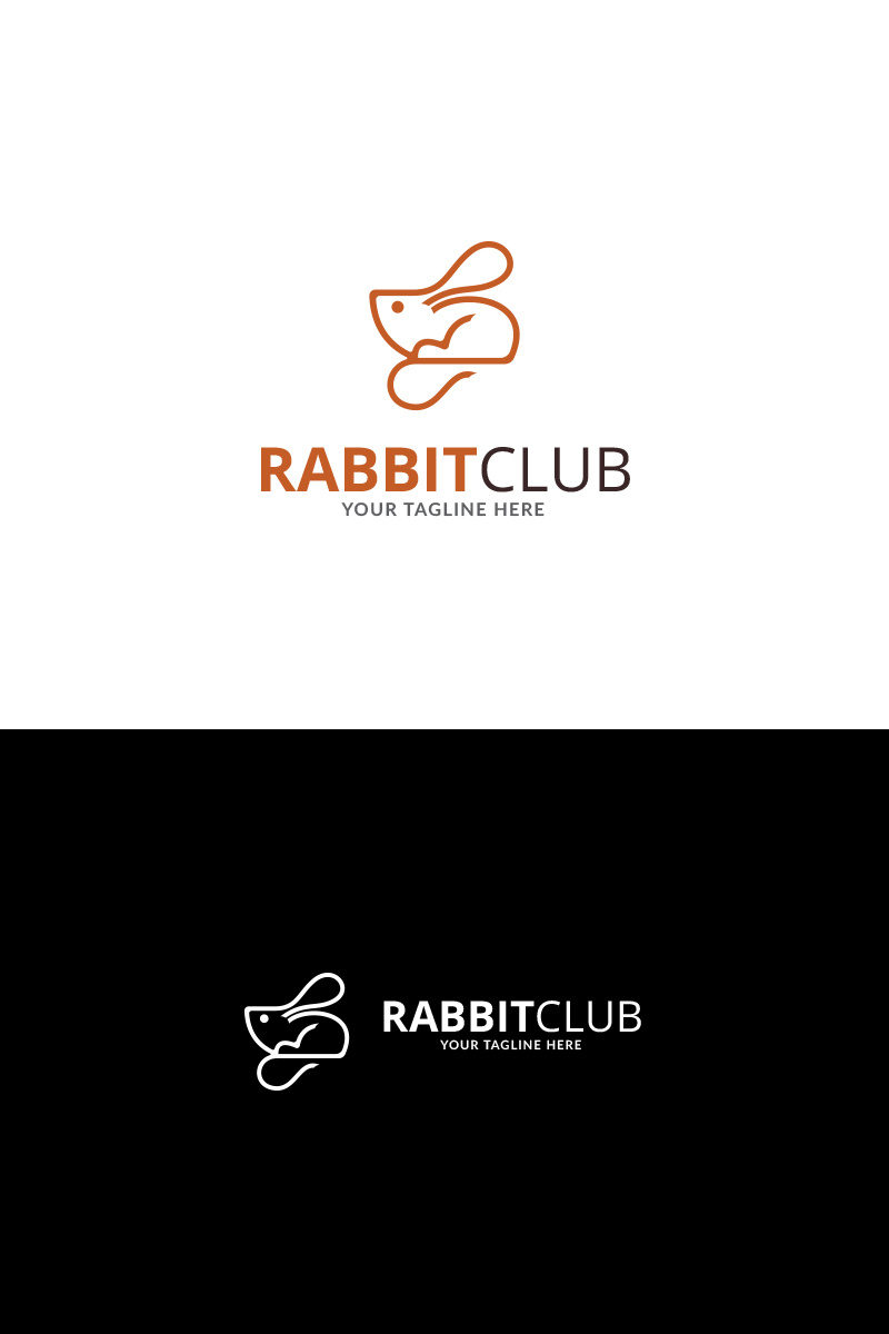 Rabbit Club Logo Template