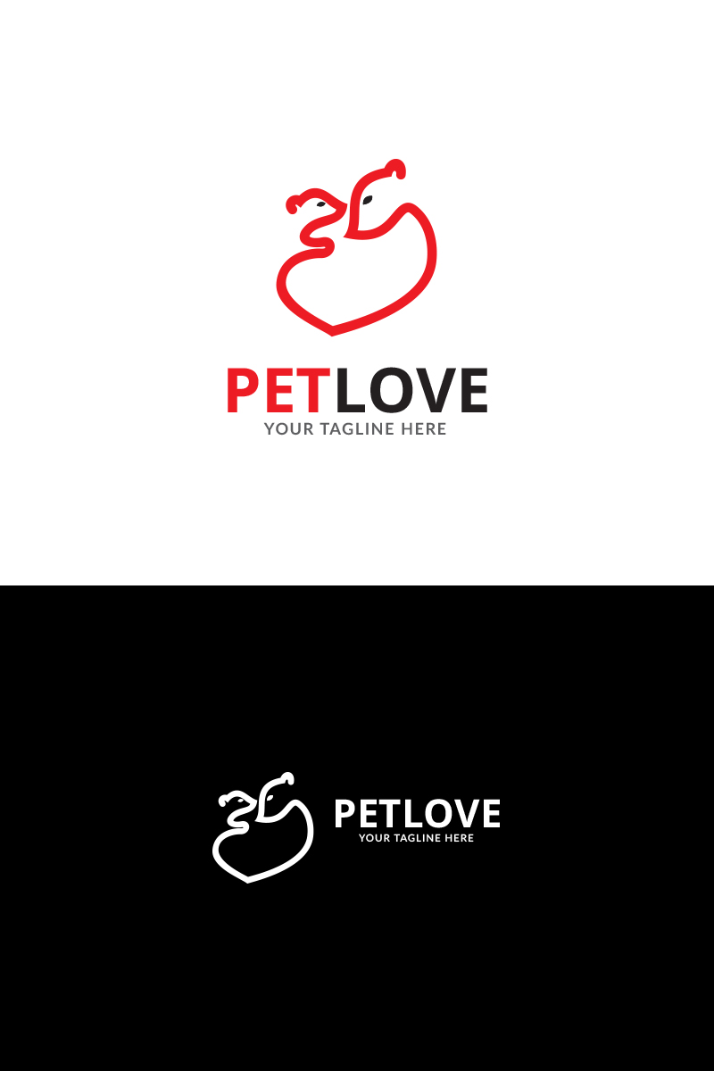 Pet Love Logo Template