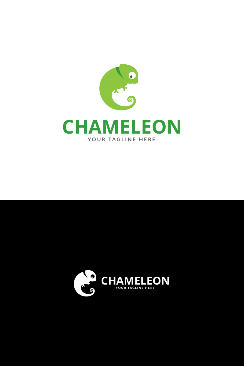 Chameleon Green Logo Template