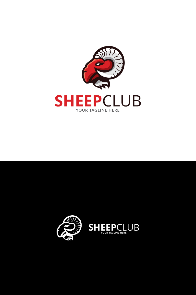 Sheep Club Design Logo Template