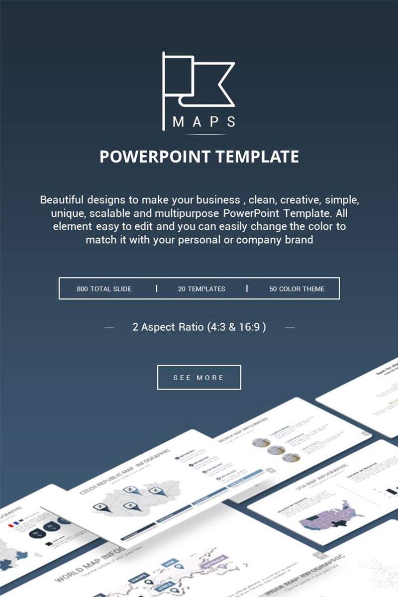 Maps Presentation PowerPoint template