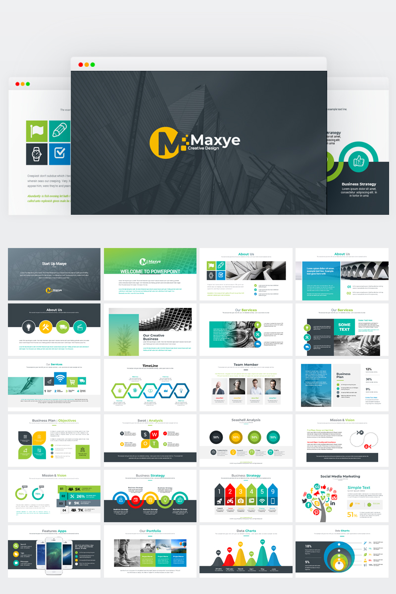 Maxye Multipurpose Presentation PowerPoint template
