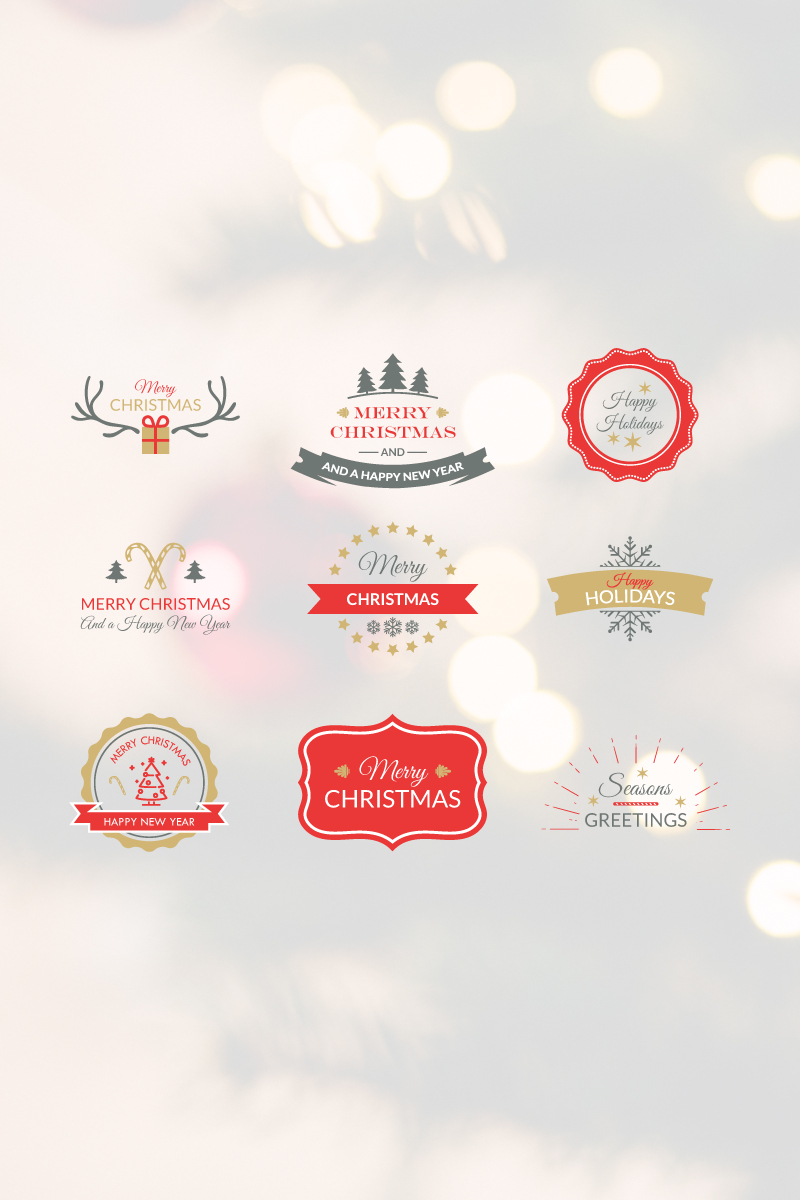 Christmas Badges Pack - Illustration