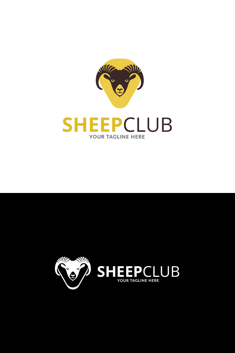 Little Sheep Club Logo Template