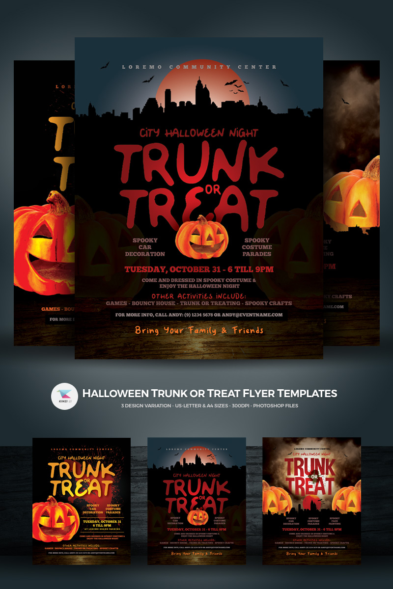 Halloween Trunk or Treat Flyer - Corporate Identity Template