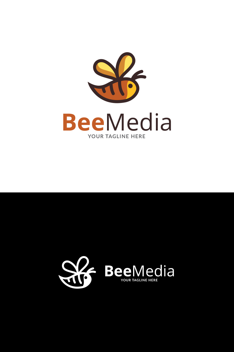 Bee News Brand Logo Template