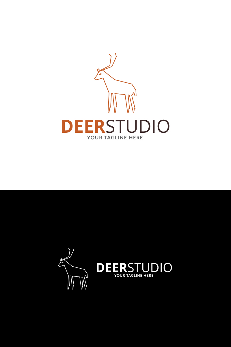 Deer Cute Studio Logo Template