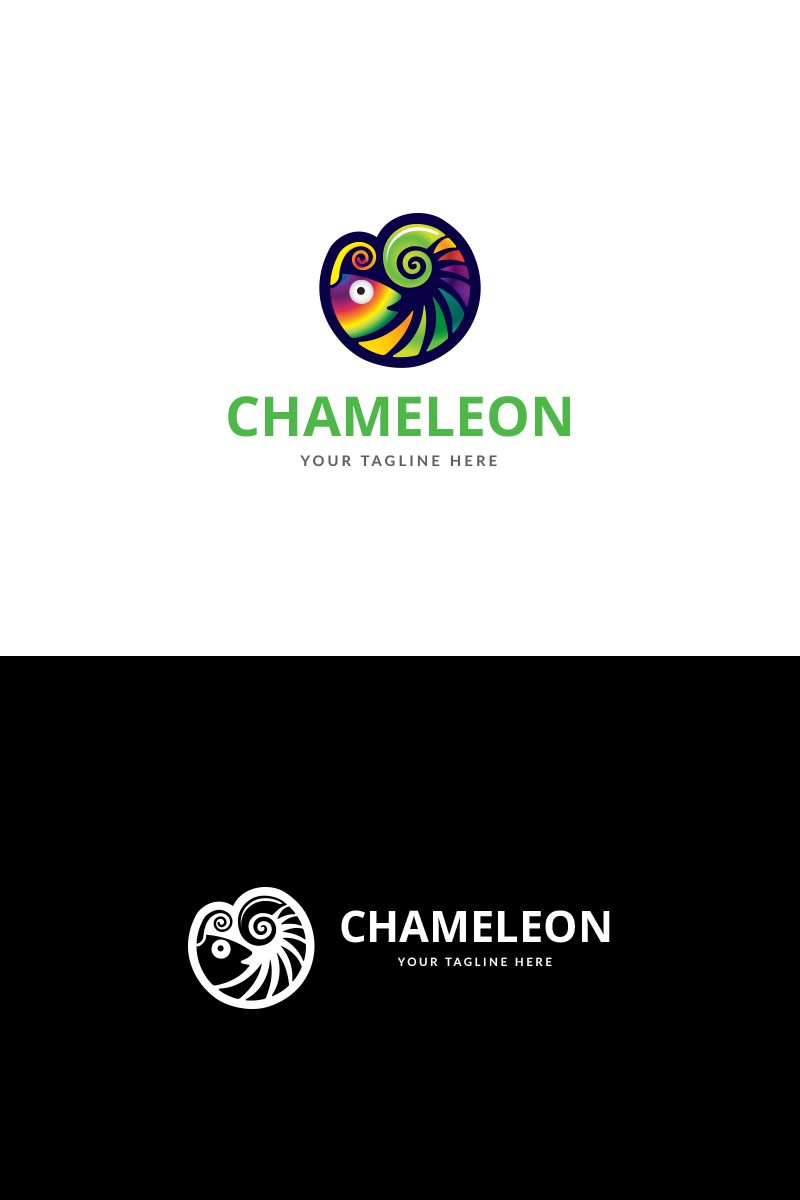 Chameleon color Logo Template