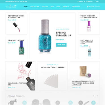 Cosmetics Ecommerce Shopify Themes 73424