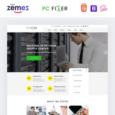 Center Technical Landing Page Templates 73434