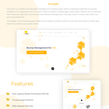 Crypto Cryptocurrencies PSD Templates 73440