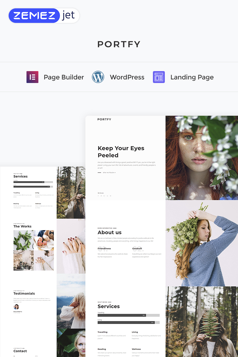 Portfy - Creative Elementor WordPres Landing Page Template