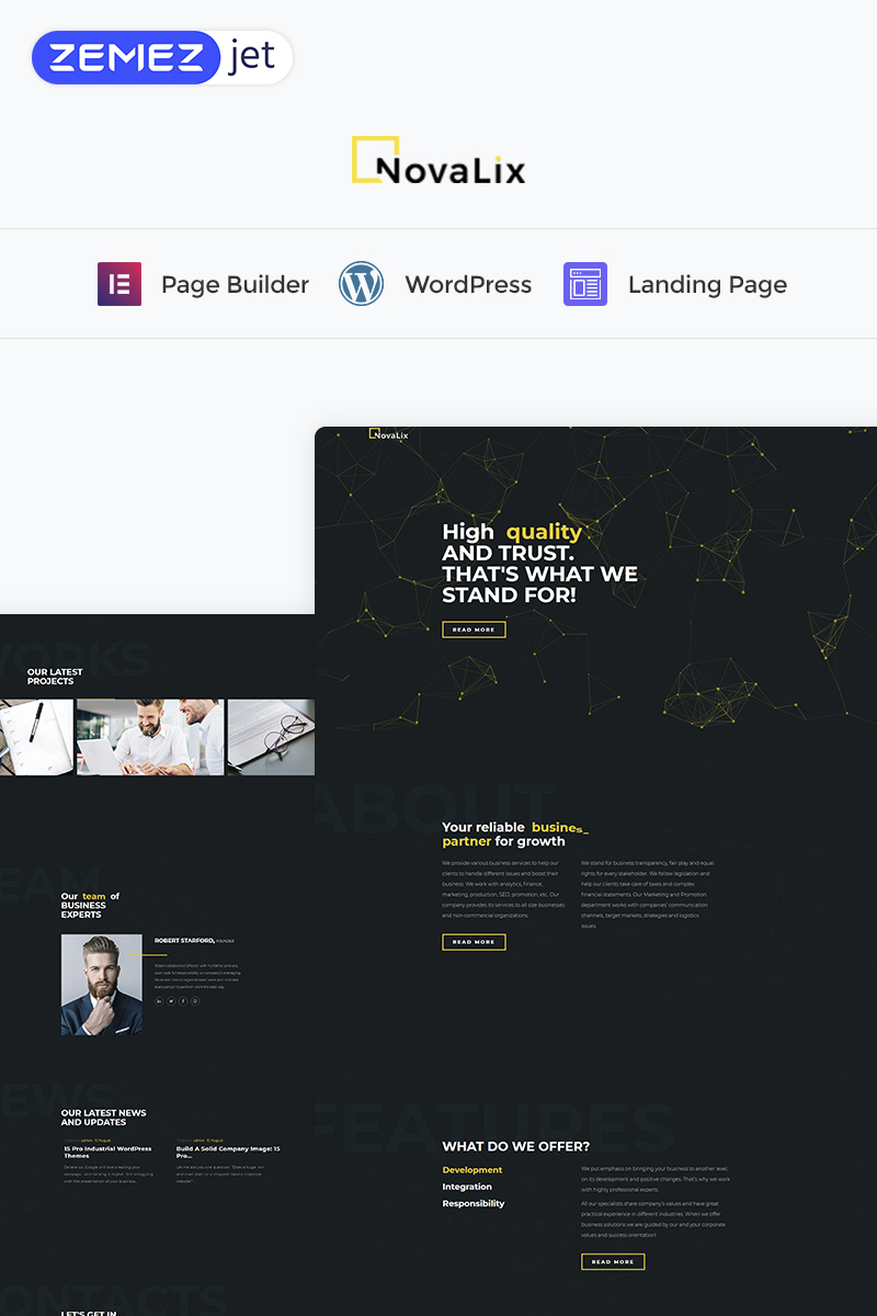 Novalix - Creative Elementor WordPress Landing Page Template