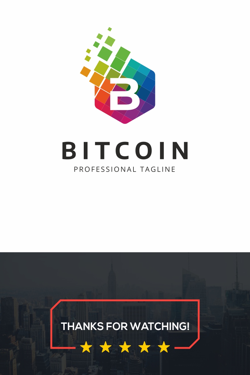 Bitcoin B Letter Logo Template