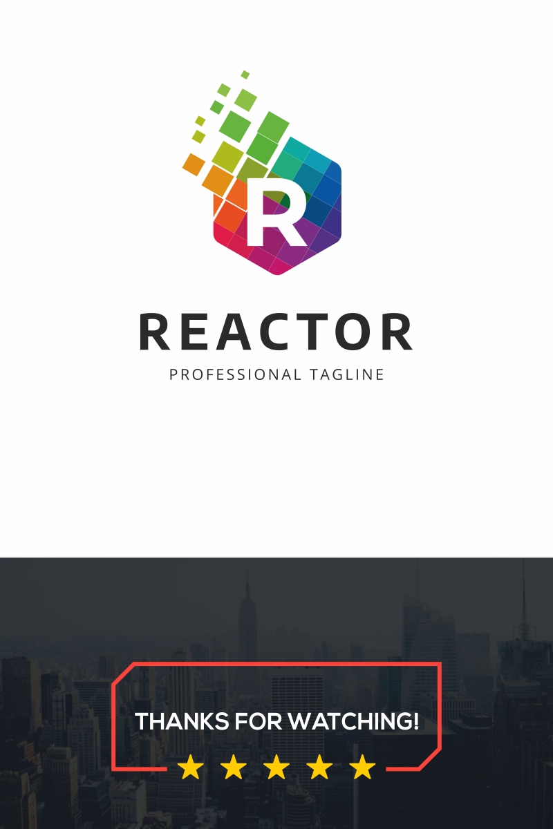 Reactor R Letter Logo Template