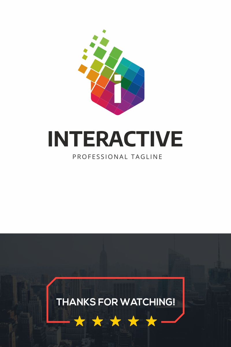 Interactive I Letter Logo Template