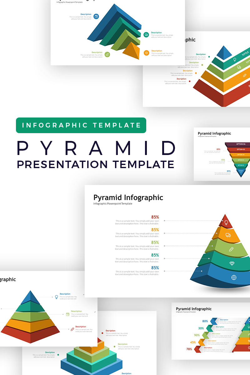Pyramid Presentation - Infographic PowerPoint template