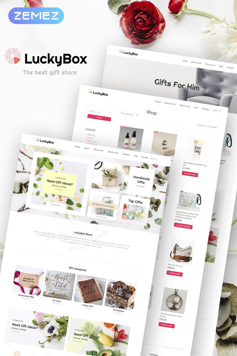LuckyBox - Gift Store Elementor WooCommerce Theme