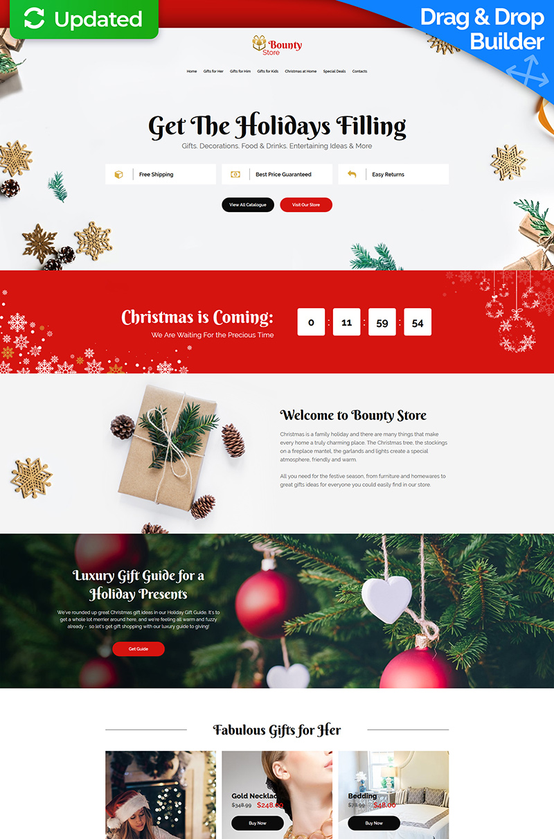 Bounty Store - Christmas Landing Page Template