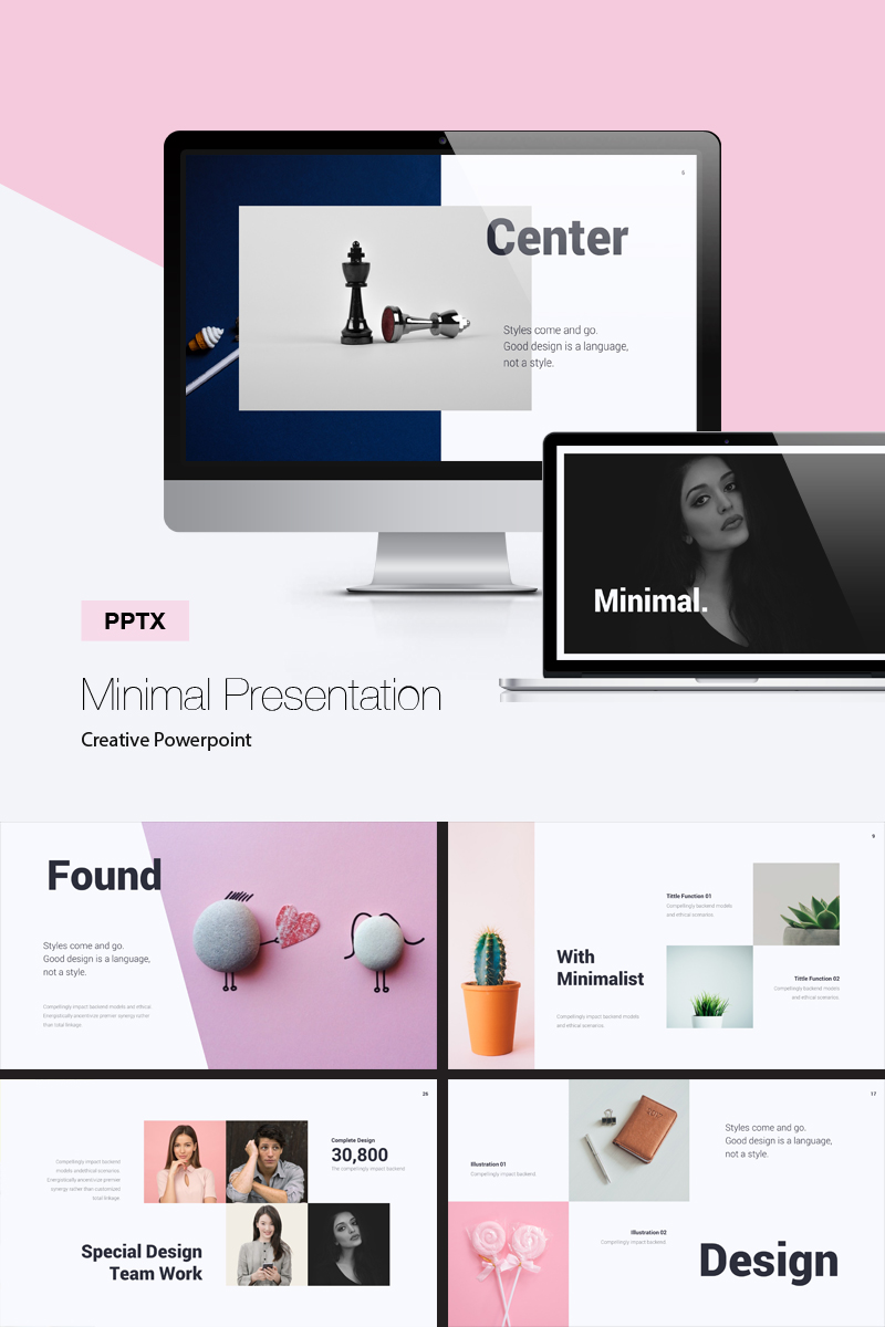 Creative Minimal Presentation PowerPoint template