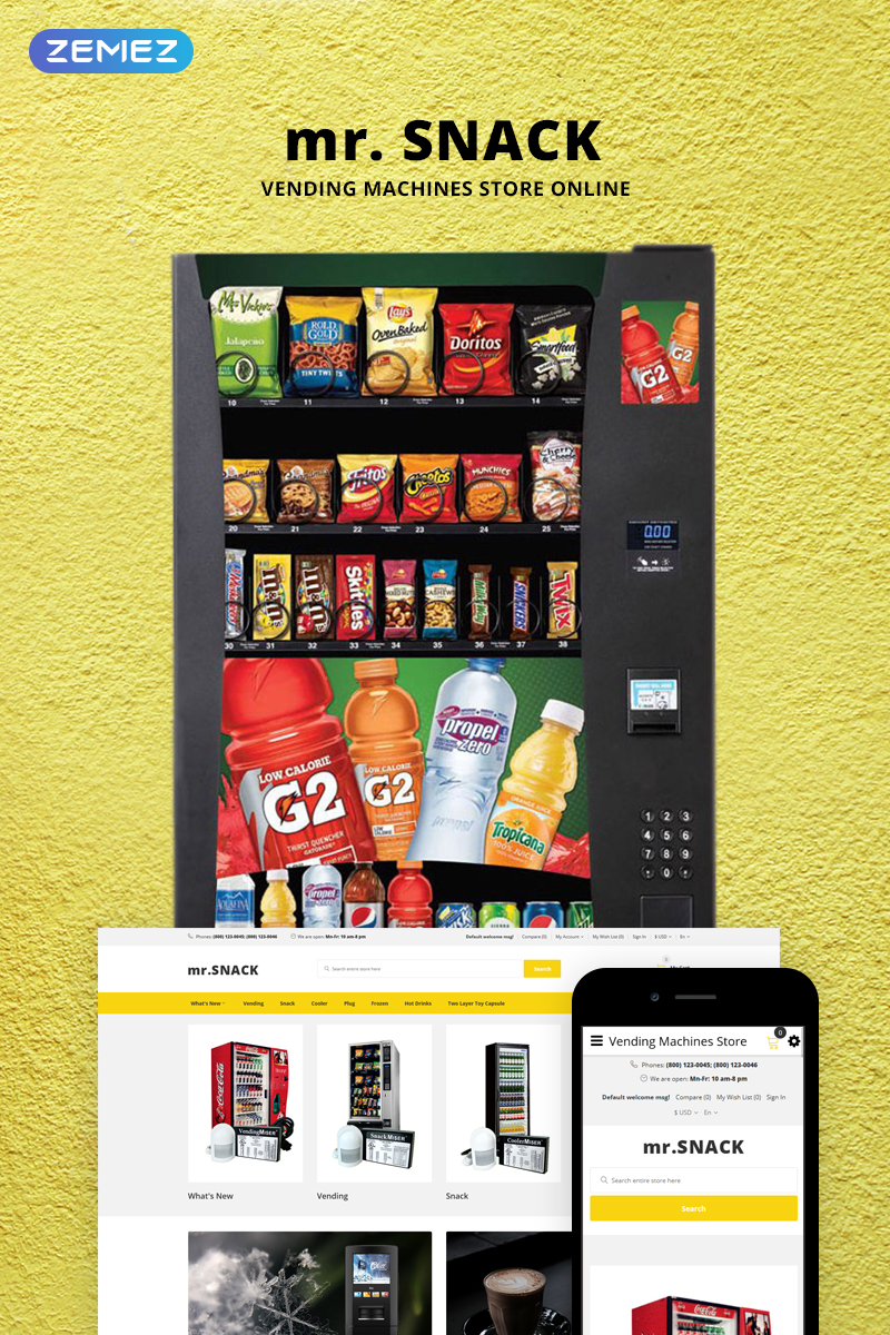 mr.Snack - Vending Machines Store OpenCart Template