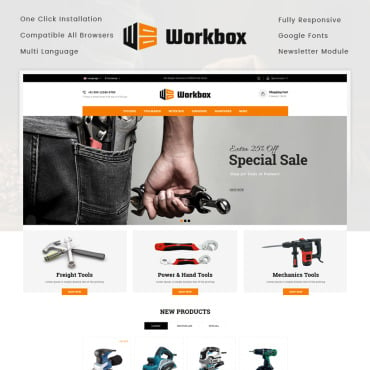 Tools Accessories OpenCart Templates 73716
