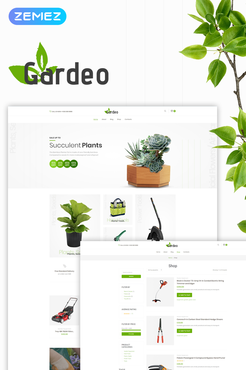 Gardeo - Garden Equipment Elementor WooCommerce Theme