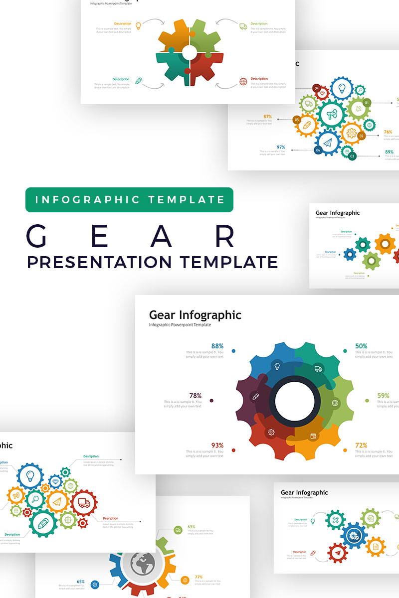Gear Presentation - Infographic PowerPoint template