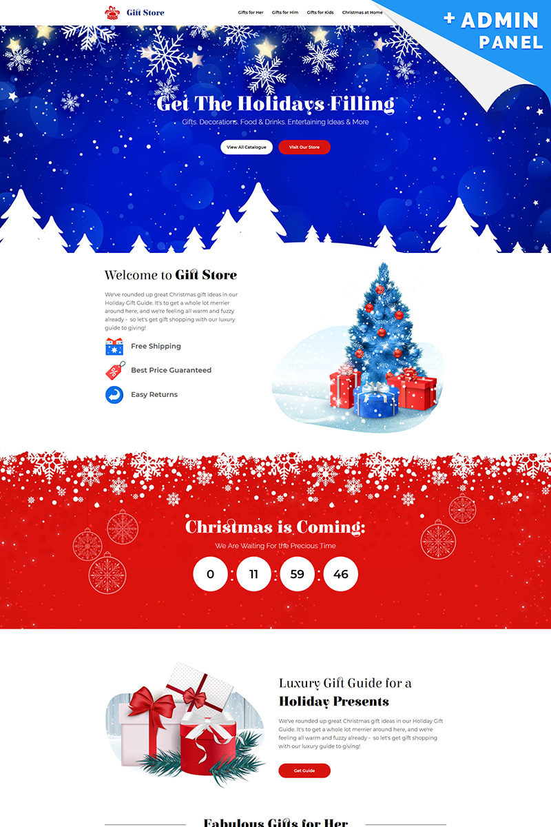 Gift Store - Christmas Landing Page Template