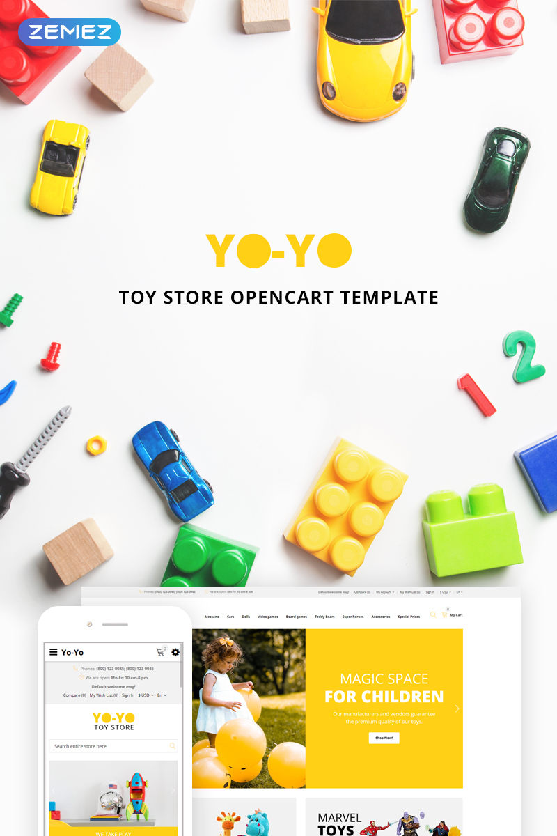 Yo-Yo Toy Store OpenCart Template