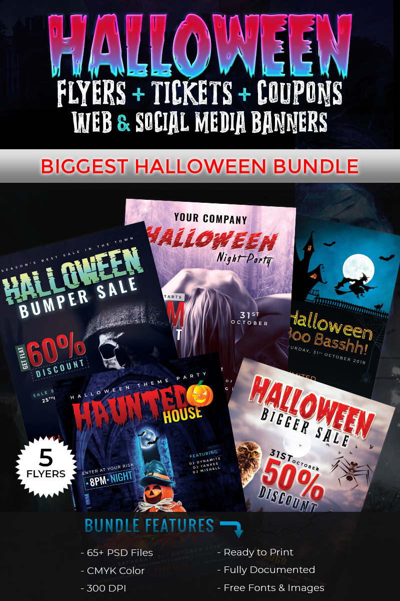 Halloween Big Bundle - - Corporate Identity Template