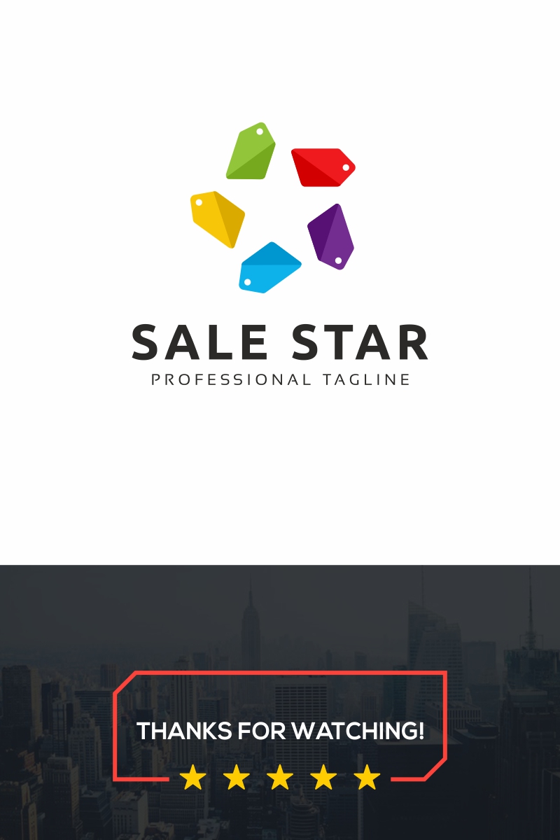 Sale Star Logo Template