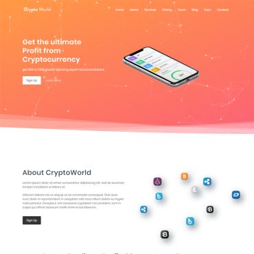Business Cryptocurrency Landing Page Templates 73873
