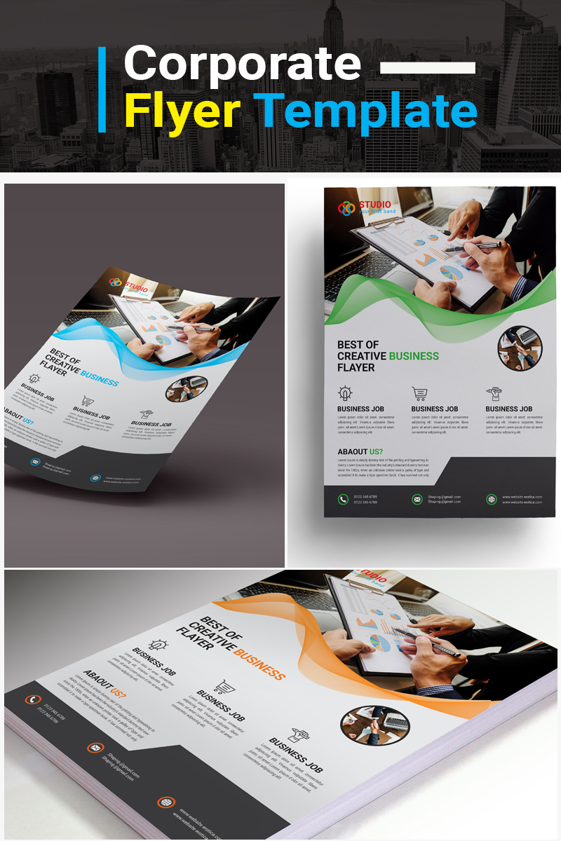 Business Promotion Flyer Design - Corporate Identity Template