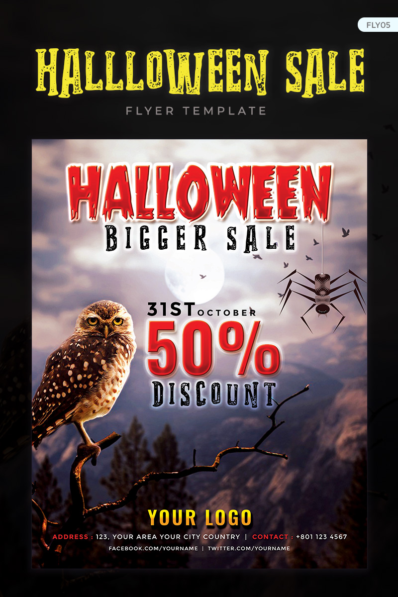 Halloween Bigger Sale Flyer - Corporate Identity Template