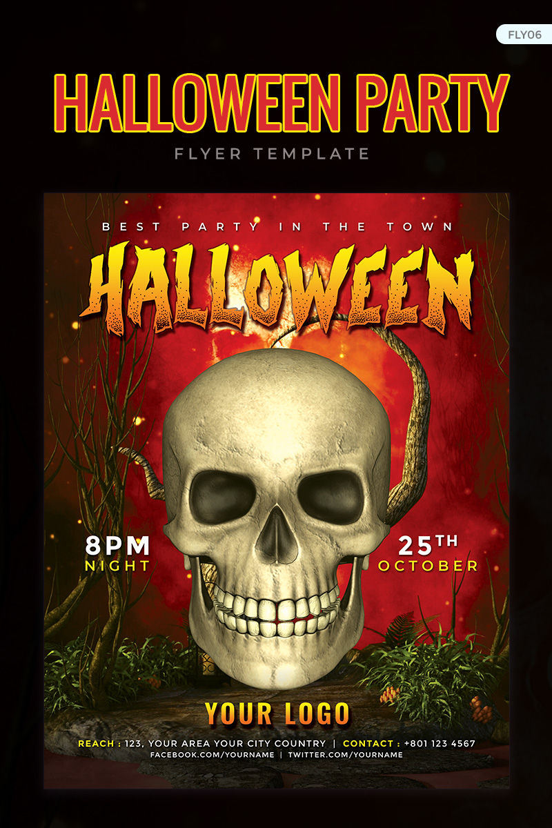 Halloween Party Flyer - PSD - Corporate Identity Template