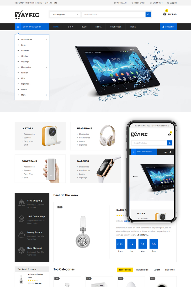 Ayfic - Multipurpose Mega WooCommerce Theme