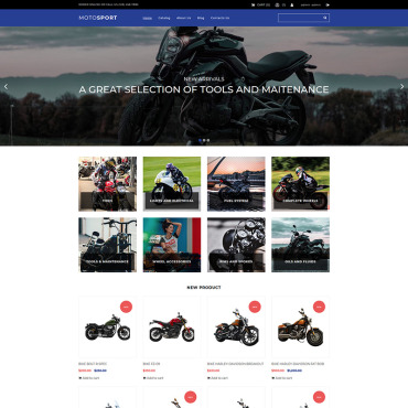 Motorbike Bike MotoCMS Ecommerce Templates 74114