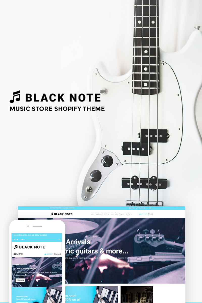 Black Note - Music Store Shopify Theme